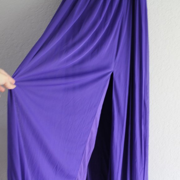 David's Bridal Long One Shoulder Lace Dress sz 18 Regency Purple elegant classy - Picture 7 of 12